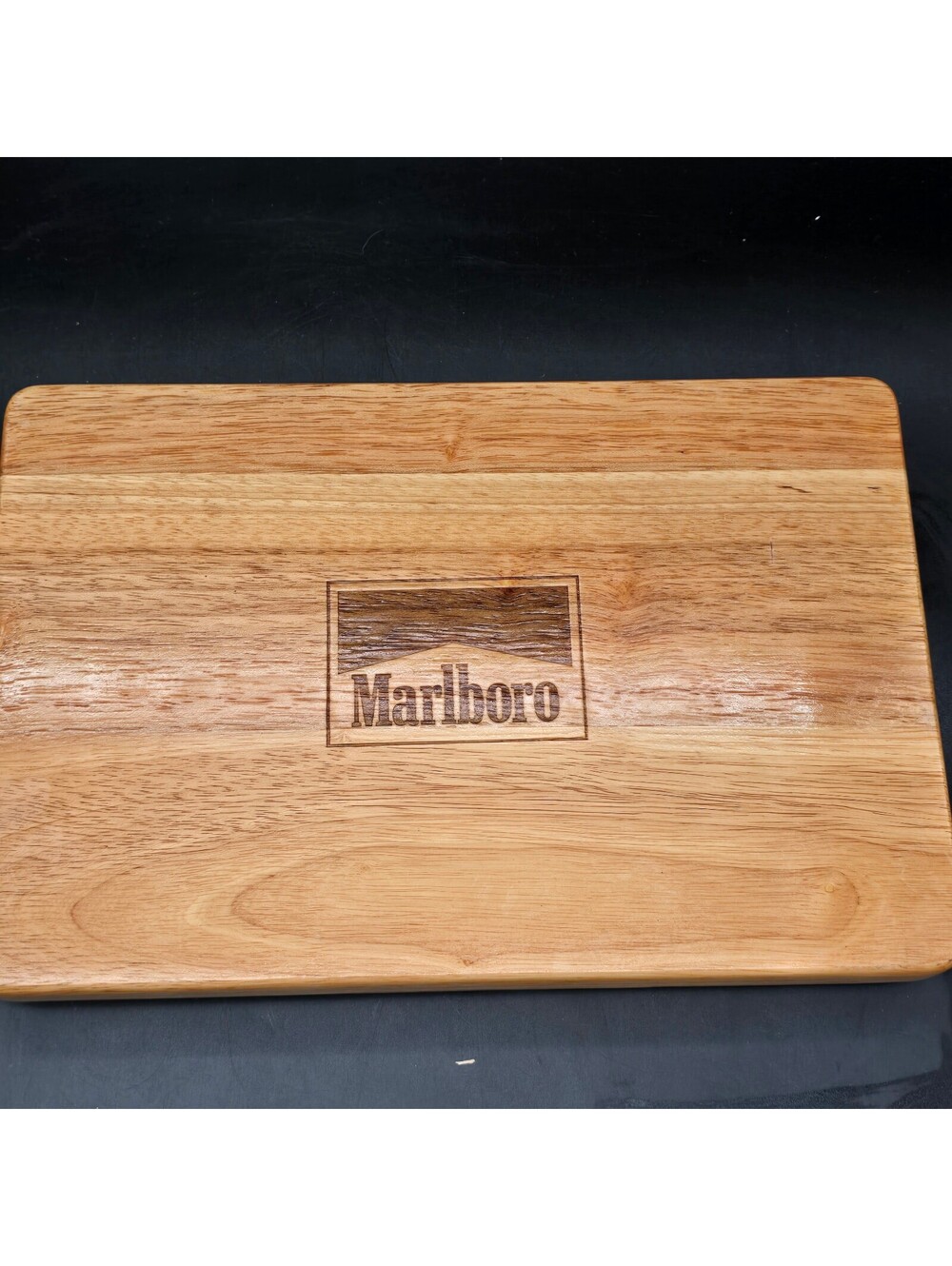 Vintage 1990s Marlboro Poker Set Wooden Case Factory Sealed Chips & Cards NOS